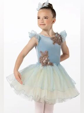 Weissman Showtime “One Summer Day” 14680 Dance Costume Child Large Blue Tutu